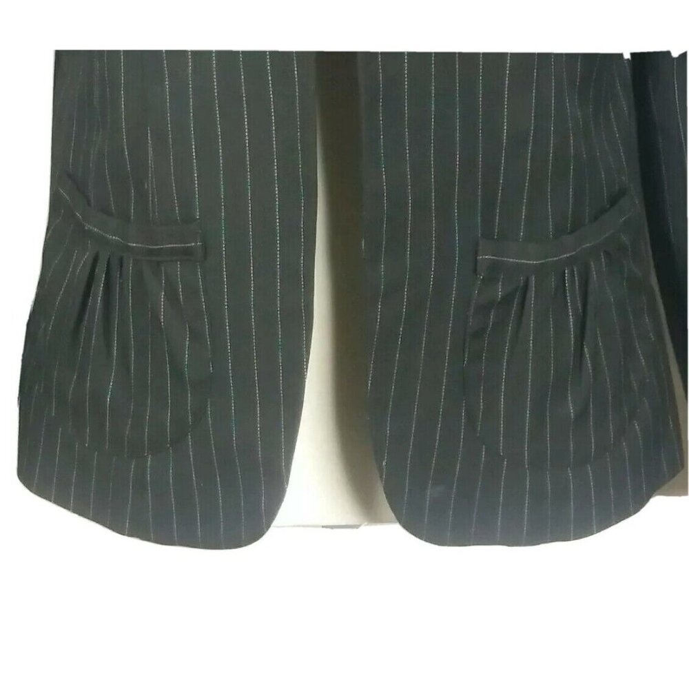 Canyon River Blues Black Blazer Jacket Sz Medium Pinstripe - Picture 5 of 10